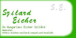 szilard eicher business card