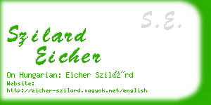 szilard eicher business card